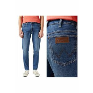 Blugi Barbati - River - Straight Fit - Talie Medie - Fermoar - Lungi - 5 Buzunare - Bumbac - Elastan - Albastru - Albastru imagine