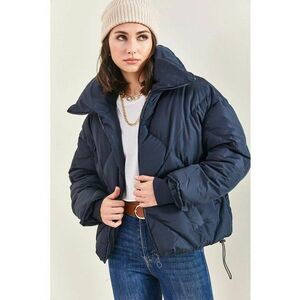 Geaca dama - oversized - albastru marin - textil imagine