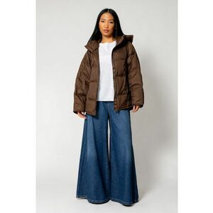 Geaca oversized usoara cu umplutura de puf Brown 18329 - Maro imagine