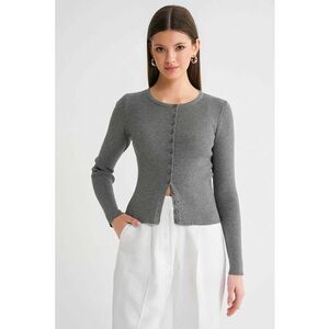 Cardigan gri - Gri inchis imagine