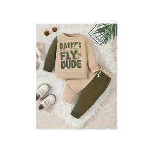 Compleu Model AL 21061 Daddy's fly dude - Pentru Bebelusi - Baieti - 6-9 luni - Multicolor - imagine