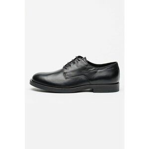 Pantofi uni din piele - Negru imagine