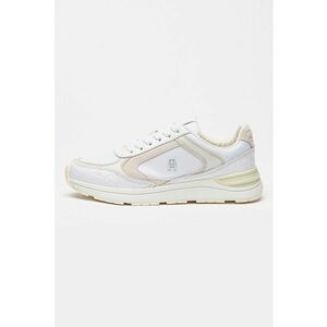 Pantofi sport din piele si piele intoarsa - Alb imagine
