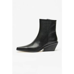 Botine din piele cu toc cuban Nash - Negru imagine