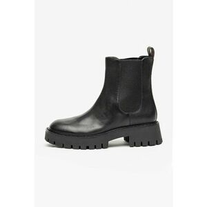 Ghete Chelsea din piele - Maro inchis/Negru imagine