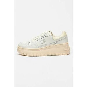 Pantofi sport din piele cu platforma Retro Basket - Alb imagine