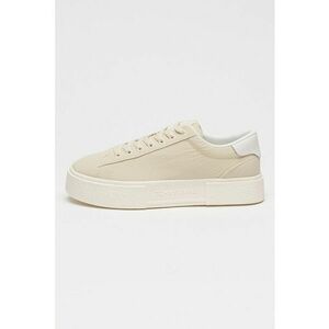 Pantofi sport low-cut din nailon cu flatform - Crem imagine