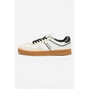 Pantofi sport cu insertii din piele Greenwich - Alb/Bej deschis imagine