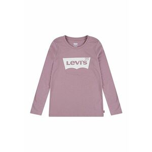 Bluza cu decolteu rotund si imprimeu logo - Violet prafuit imagine