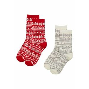 Sosete dama - de Craciun rosu-alb Hygge - Rosu imagine