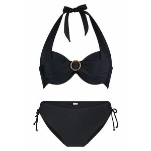 Costum de baie din doua piese cu model uni - Negru imagine
