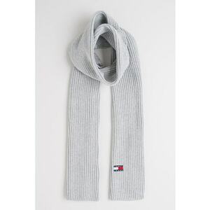 Fular striat din bumbac organic Heritage - Gri deschis imagine