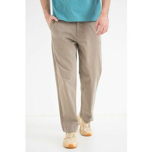 Pantaloni chino cu croiala dreapta si talie medie - Kaki imagine