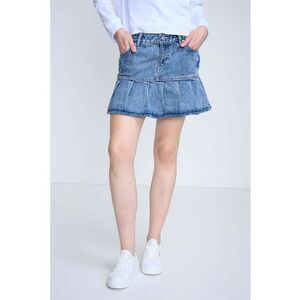 Fusta din denim cu terminatie evazata Gaby - Albastru deschis imagine