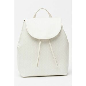 Rucsac de piele ecologica cu model monograma - Crem imagine