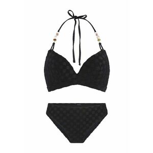 Costum de baie din doua piese cu burete - Negru imagine