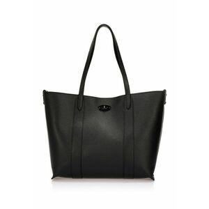 Geanta shopper din piele - Negru imagine