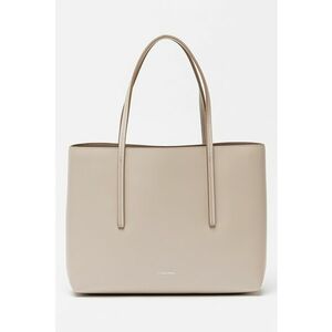 Geanta shopper de piele ecologica cu etui detasabil - Maro taupe deschis imagine