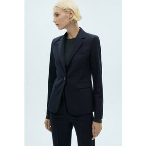 Sacou cu model uni si nasturi - Albastru ultramarin imagine