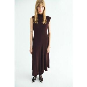 Rochie midi - fara maneci - Violet pruna imagine
