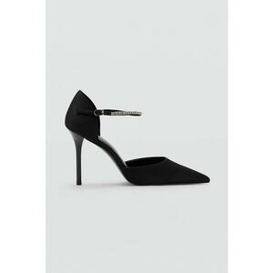 Pantofi stiletto cu strasuri - Negru imagine