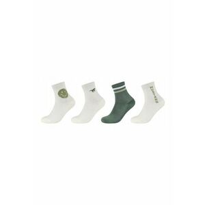 Sosete Barbati - MU32019 – 7370 - 4 Perechi - Lungi - Design Simplu Cu Logo - Confortabile Si Respirabile - Calitate Superioara - Bumbac - 39-42 UE - Multicolor imagine