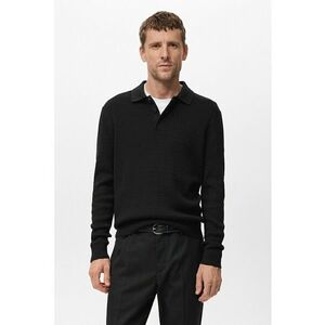 Bluza uni cu guler cu deschidere ampla - Negru imagine