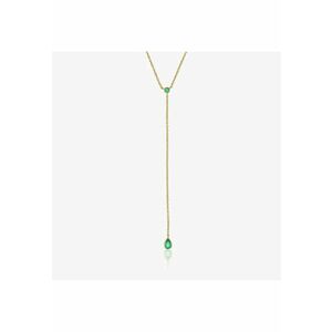 Colier din argint Golden Lariat - Onix Verde imagine
