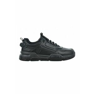Pantofi sport de piele ecologica - Negru imagine