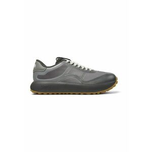 Pantofi sport cu insertii din material textil - Gri cenusiu imagine