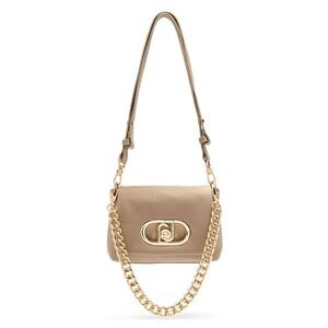 Geanta crossbody matlasata cu clapa Lapuffy - Bej imagine