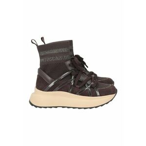 Pantofi sport slip-on cu model cu partea superioara din material textil - Maro inchis imagine
