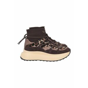 Pantofi sport slip-on cu talpa wedge - Maro inchis/Maro imagine