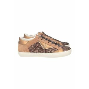 Pantofi sport cu segmente stralucitoare - Maro inchis/Caramel imagine