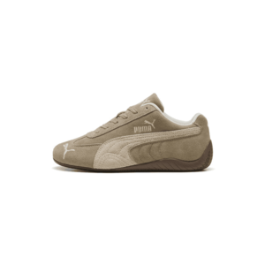 Pantofi sport Speedcat Elevated din piele intoarsa cu logo brodat - Alb fildes/Maro nisip imagine
