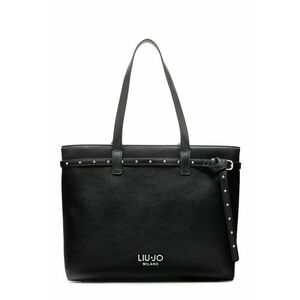 Geanta shopper cu nituri metalice - Negru imagine