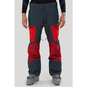 Pantaloni cu model colorblock pentru ski Nexara 3L - Albastru ultramarin/Rosu inchis imagine