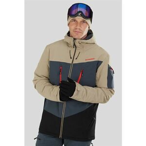 Jacheta cu model colorblock - pentru schi Privet Allmountain - Negru/Albastru prafuit/Maro nisip imagine