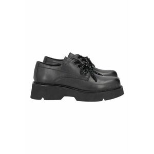Pantofi de piele cu aspect masiv - Negru imagine