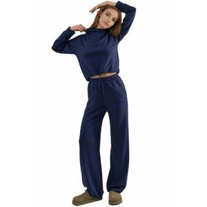 Compleu dama - Albastru cobalt - Tricot - 2 piese - Guler inalt imagine