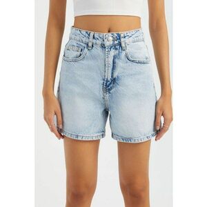 Pantaloni scurti dama denim - talie inalta - albastru imagine