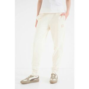 Pantaloni de trening cu aplicatie logo Ess Elevated - Alb fildes imagine