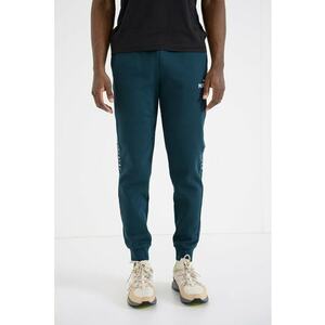 Pantaloni de trening conici cu benzi logo laterale - Verde englez imagine