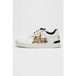 Pantofi sport din piele cu imprimeu logo lateral - Portocaliu pal/Alb optic imagine
