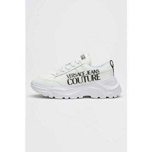 Pantofi sport din piele cu talpa wedge - Alb imagine