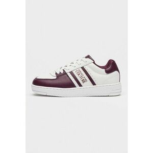 Pantofi sport low-cut din piele si piele ecologica - Alb optic/Violet tyrian imagine