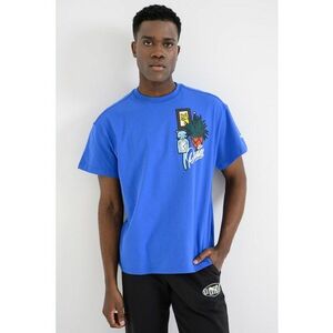 Tricou cu imprimeu pentru baschet Dylan Tee II - Galben/Albastru royal imagine