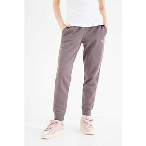 Pantaloni de trening cu buzunare laterale si talie elastica - Violet prafuit imagine