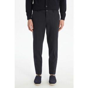 Pantaloni cu pensa si talie medie - Albastru ultramarin imagine