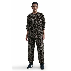 Pantaloni de trening cu animal print - Negru/Maro nisip imagine